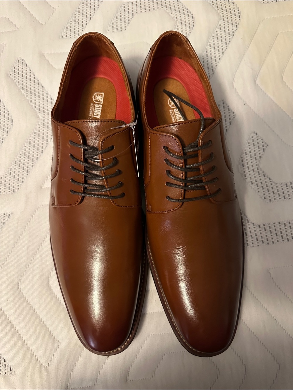 Stacy Adams Brown Leather Dress Lace-Up Oxfords